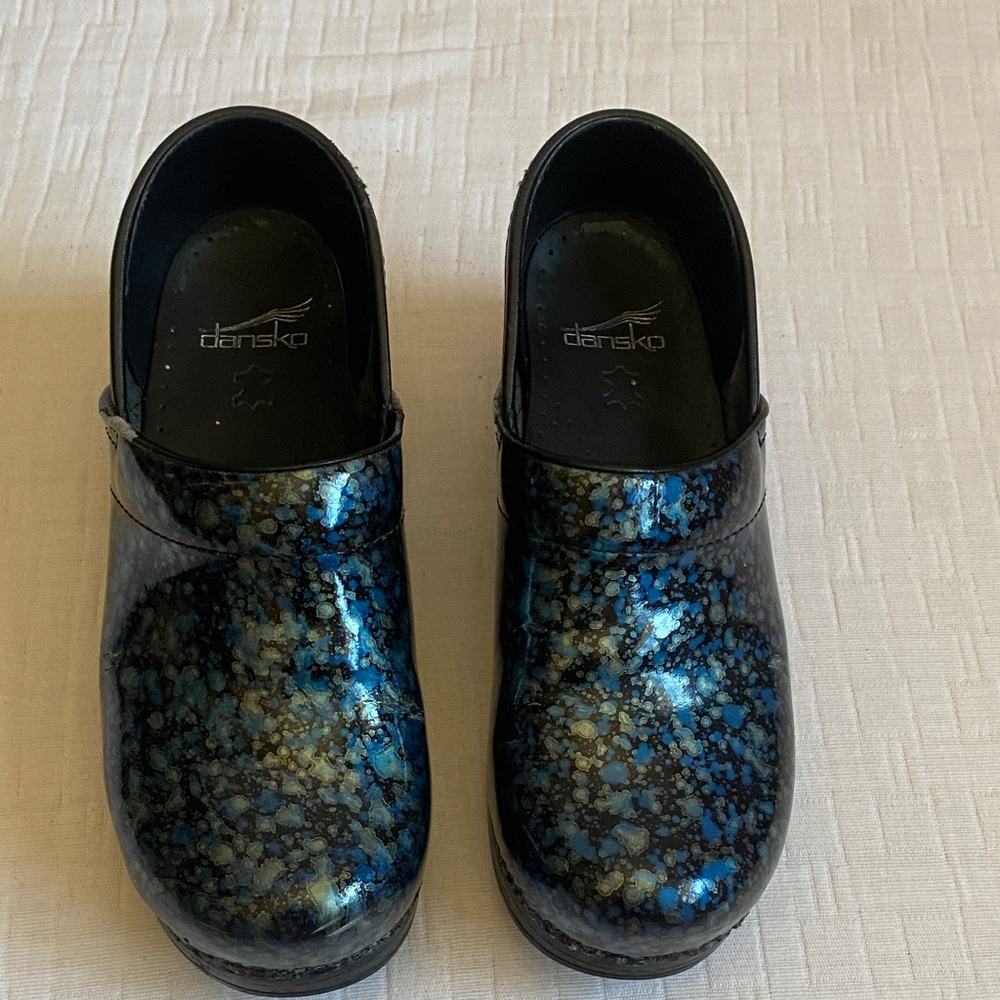 DANSKO Black Blue Multi-Pattern Clogs - image 1